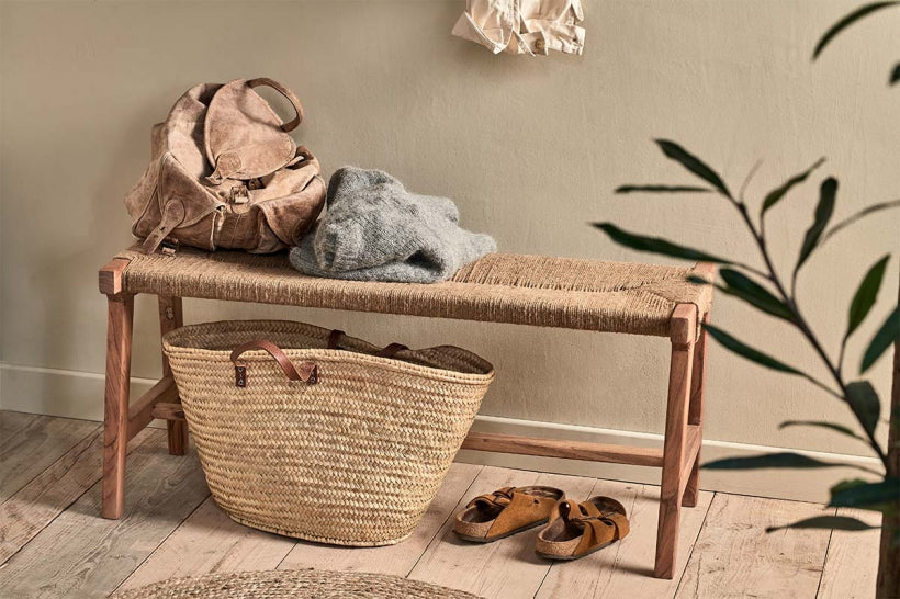 Amhara Acacia & Jute Woven Bench - Stable Home Garden