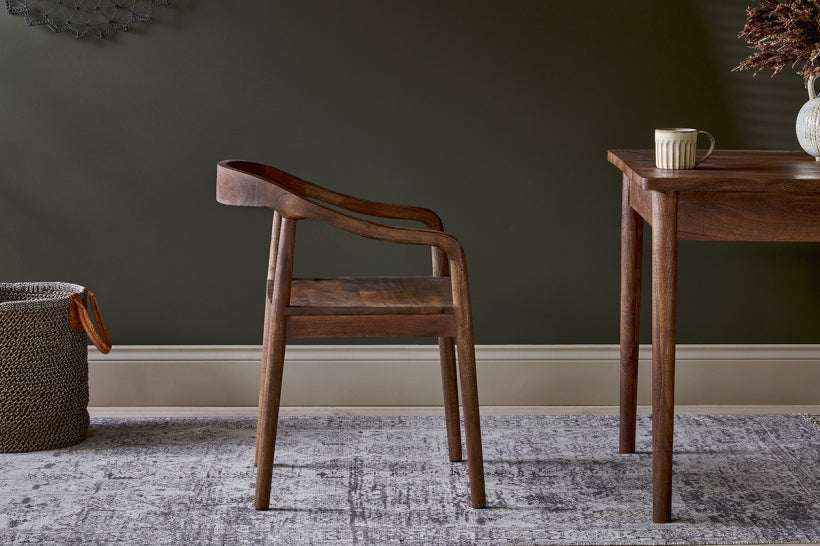Anbu Acacia Dining Chair - Washed Walnut - Stable Home Garden