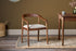 Anbu Acacia Upholstered Dining Chair - Washed Walnut - Stable Home Garden