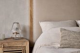 Anesha Upholstered Linen Headboard - Natural - King - Stable Home Garden