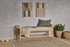 Avanthi Upholstered Sleigh Bench - Natural - Stable Home Garden