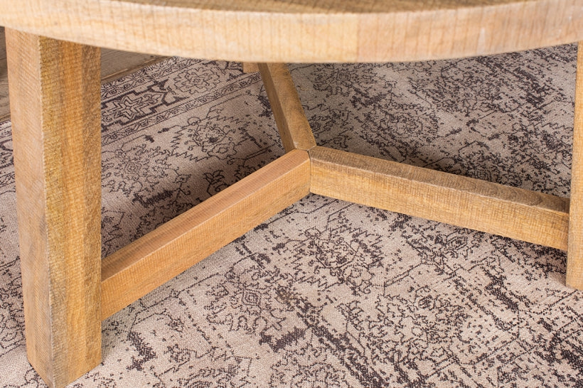 Indali Mango Wood Round Dining Table - Large - Stable Home Garden