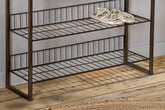 Kiyoma Iron & Wood Tall Standing Shelves - Natural - Stable Home Garden