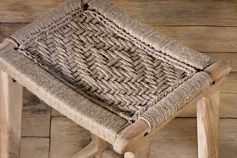 Vinay Woven Counter Stool - Natural - Stable Home Garden