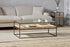 Luzon Iron & Mango Wood Display Coffee Table - Brass - Stable Home Garden