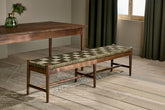 Raunak Acacia Woven Bench - Washed Walnut - Small - Stable Home Garden