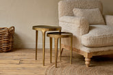 Rohia Cast Metal Table - Brass - Stable Home Garden