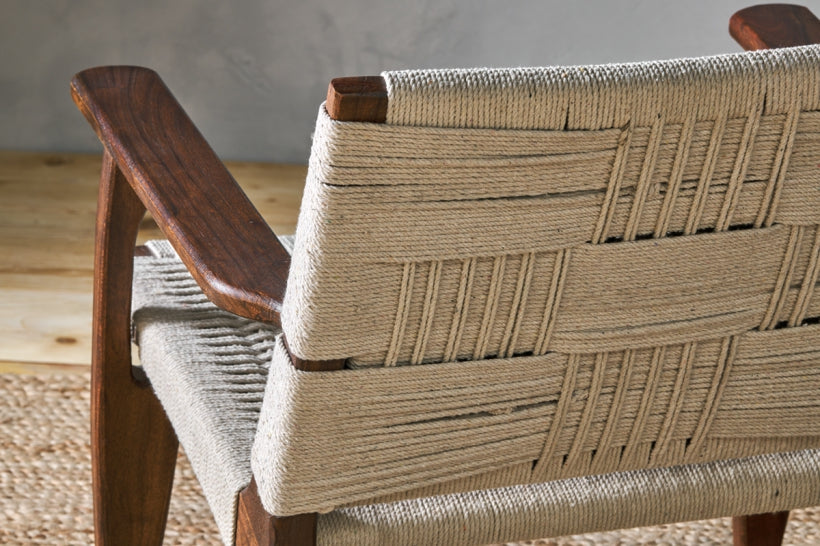 Surat Woven Lounger - Natural - Stable Home Garden