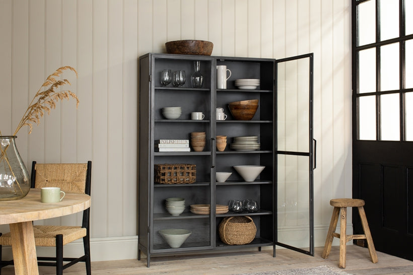 Takua Iron Cabinet - Wide - Stable Home Garden