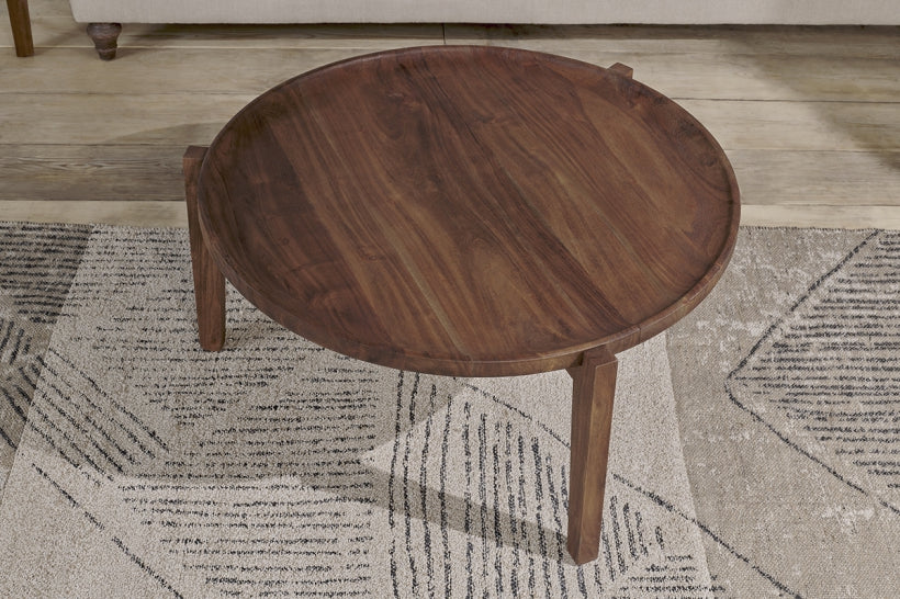 Umar Acacia Coffee Table - Dark Brown - Stable Home Garden
