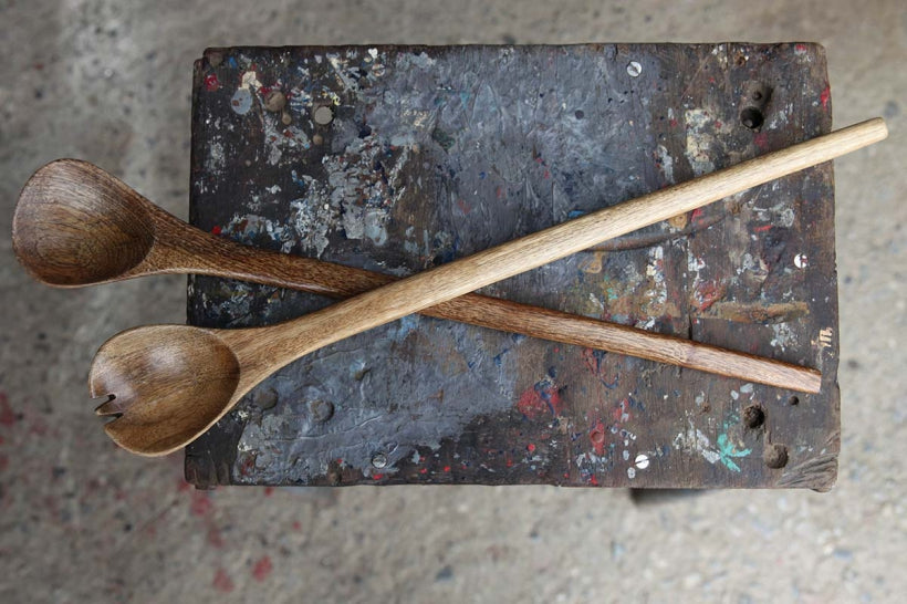Salad Servers - Mango Wood (Set of 2) - Stable Home Garden