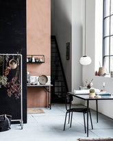 Slated dining table - Black - Stable Home Garden