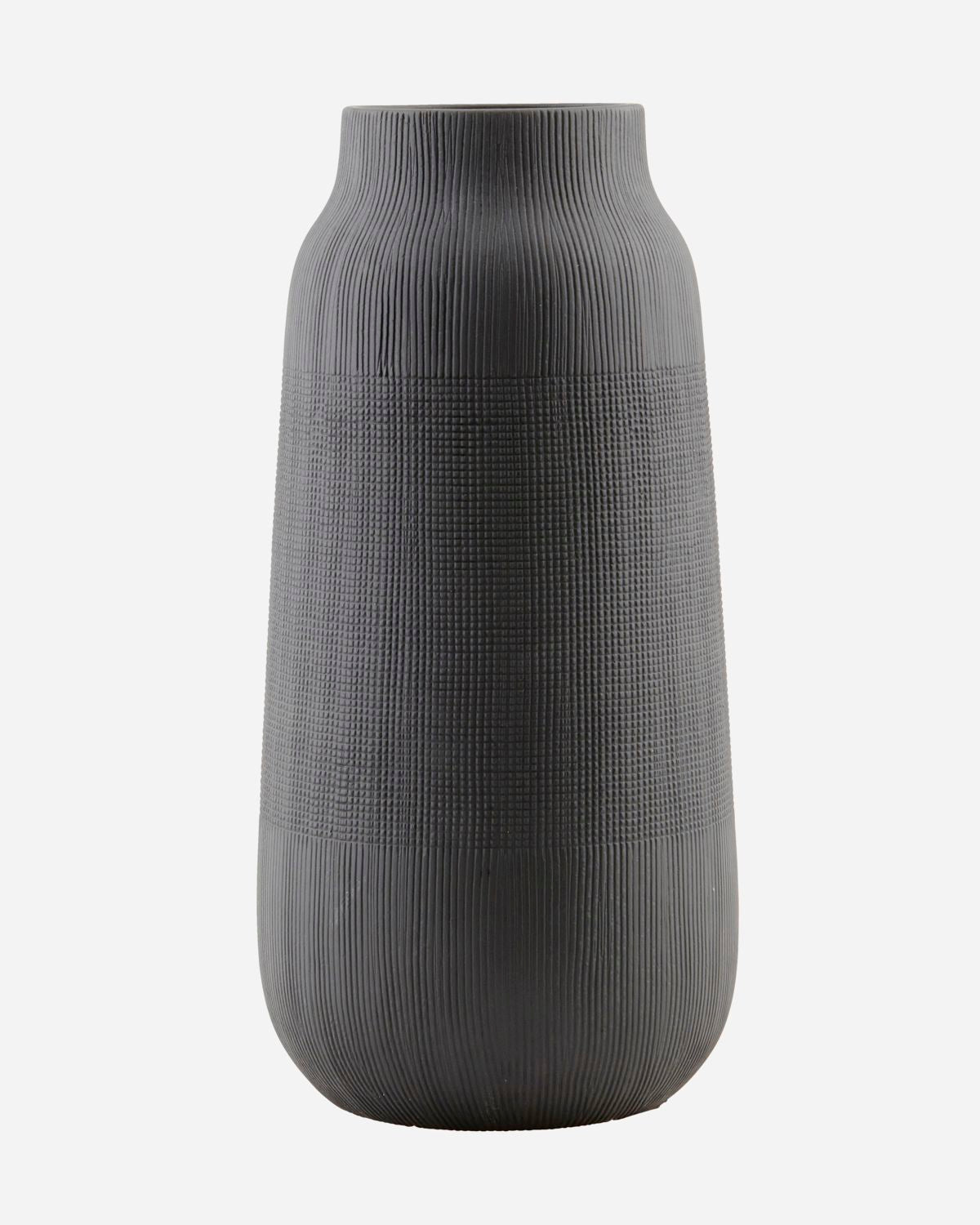 Groove vase tall - Black - Stable Home Garden
