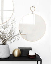 Loop mirror - brass - Stable Home Garden