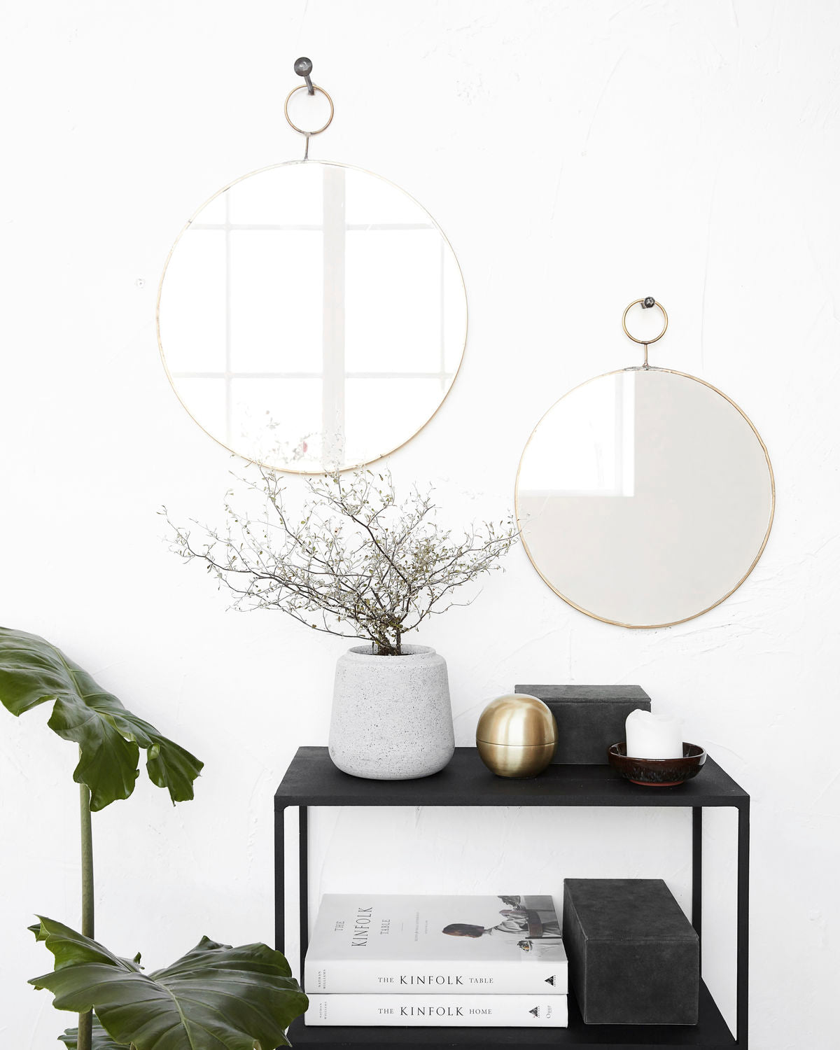 Loop mirror - brass - Stable Home Garden
