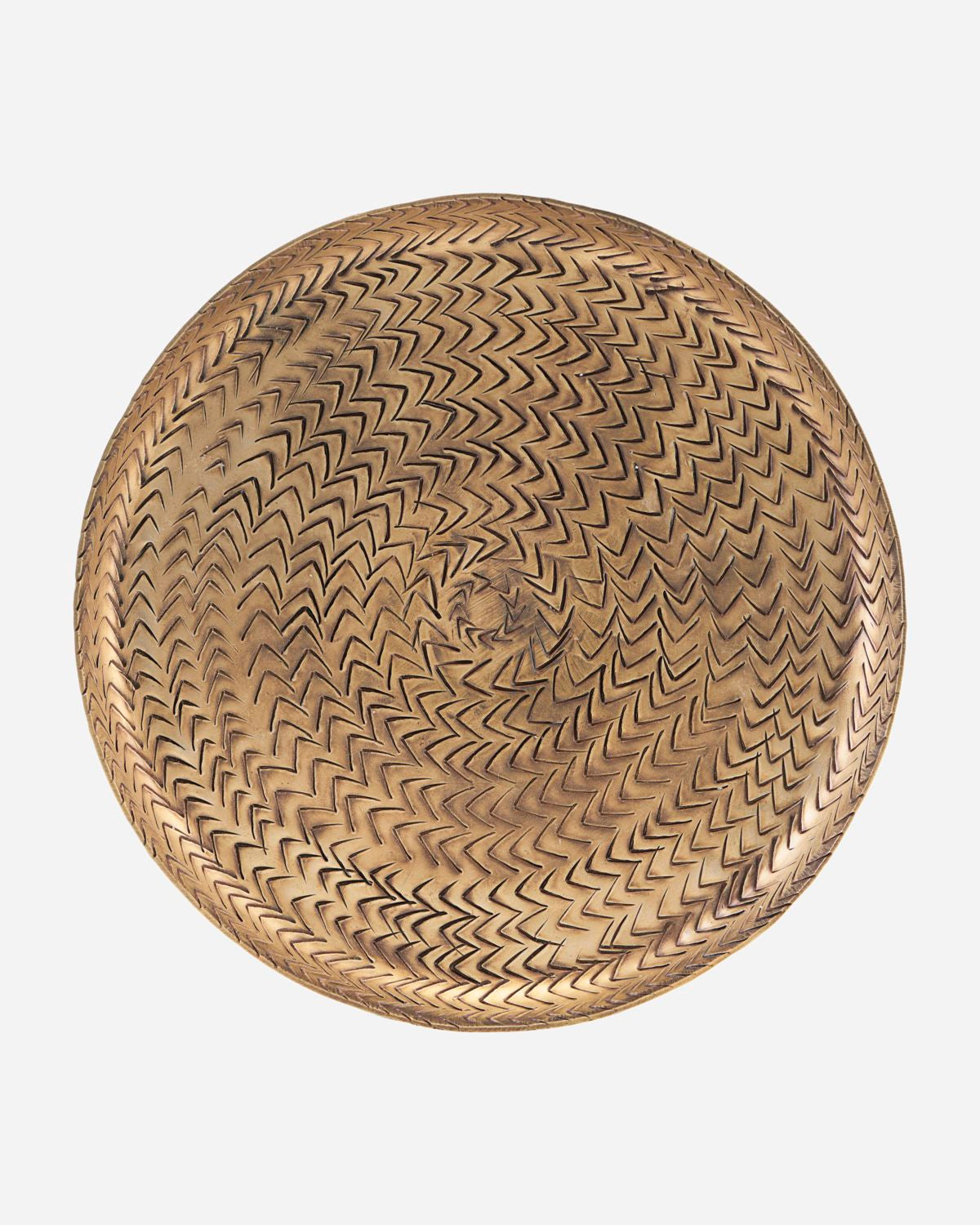 Rattan tray - Brass finish - Stable Home Garden
