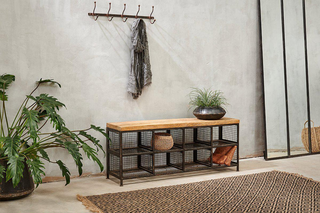 Hasa Industrial Storage Bench - Stable Home Garden