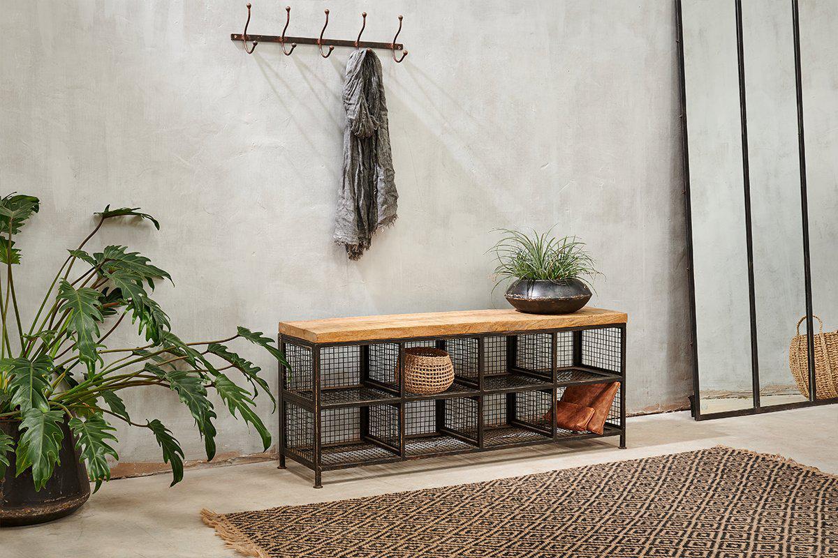 Hasa Industrial Storage Bench - Stable Home Garden