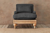 Abe Linen Armchair - Charcoal - Stable Home Garden
