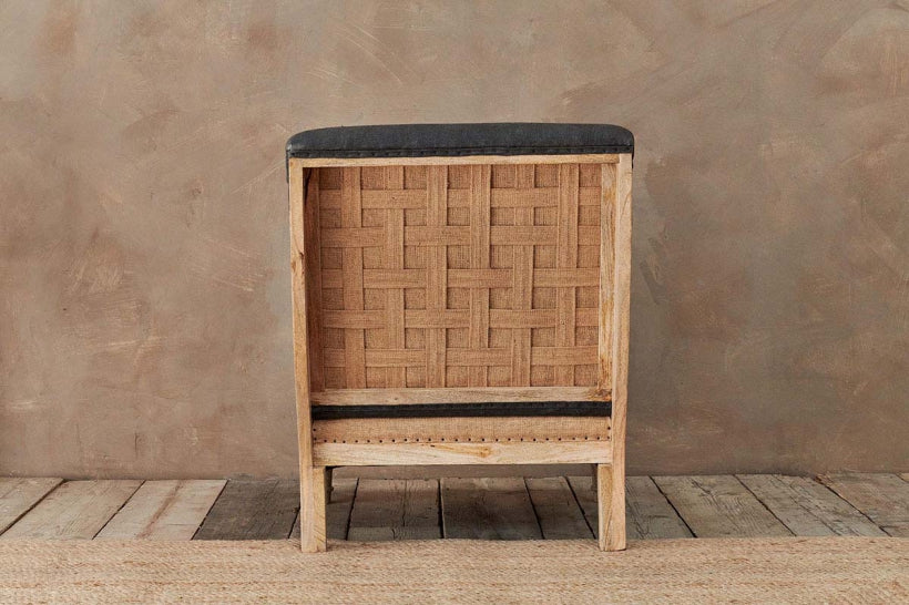 Abe Linen Armchair - Charcoal - Stable Home Garden