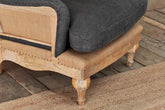 Abe Linen Armchair - Charcoal - Stable Home Garden