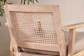 Atri Mango Wood & Cane Occasional Chair - Stable Home Garden
