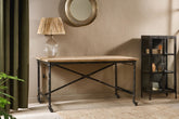 Benia Iron & Reclaimed Wood Desk - Stable Home Garden