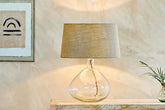 Baba Clear Glass Lamp - Large Wide - Stable Home Garden