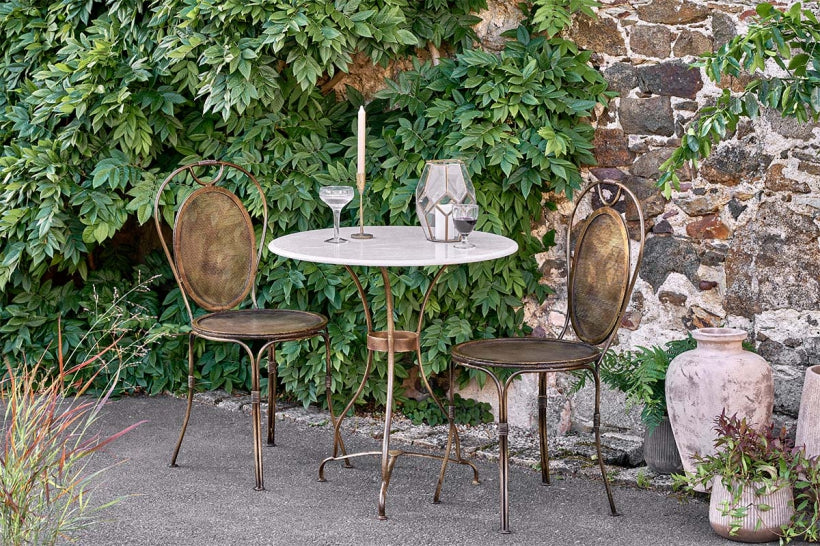 Parwaha Iron Bistro Table - Stable Home Garden