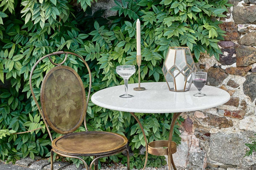 Parwaha Iron Bistro Table - Stable Home Garden
