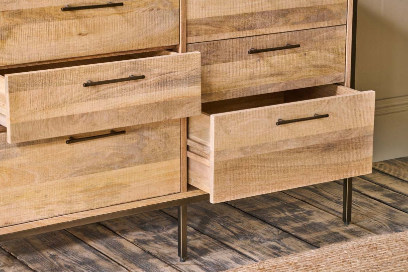Dasai Mango Wood Chest of Drawers - Stable Home Garden