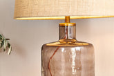 Edina Recycled Glass Table Lamp - Smoke Brown - Small - Stable Home Garden