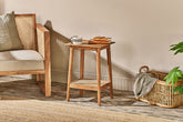 Erabar Acacia & Cane Side Table - Stable Home Garden