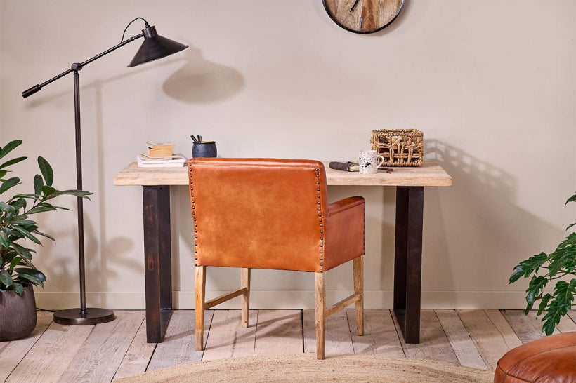 Kiri Mango Wood Desk - Stable Home Garden