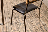 Iswa Leather And Cane Dining Chair - Black - Stable Home Garden