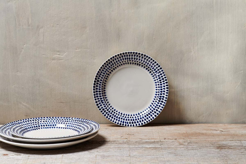Indigo Drop Side Plate - Stable Home Garden