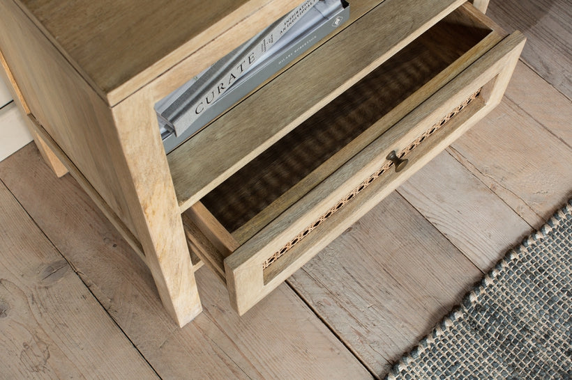 Kanz Mango Wood Bedside Table - Stable Home Garden