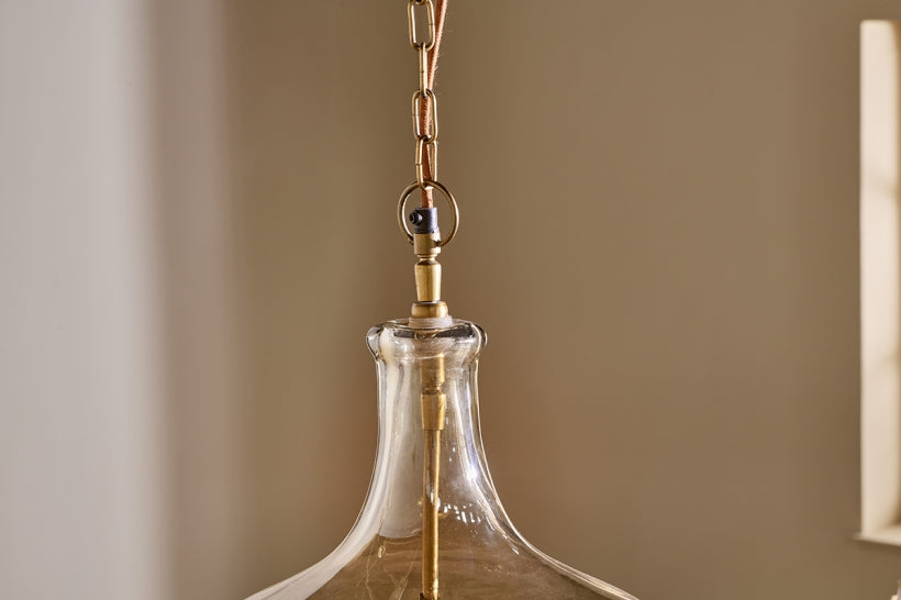 Kalsi Recycled Glass Pendant Light - Lustre - Large - Stable Home Garden