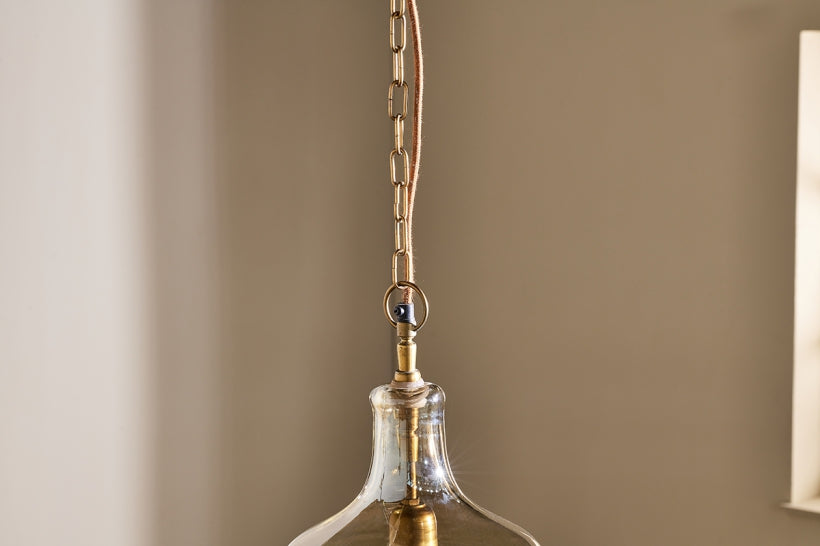 Kalsi Recycled Glass Pendant Light - Lustre - Large - Stable Home Garden