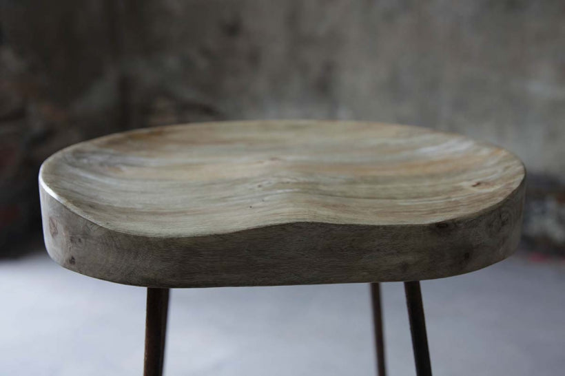 Loko Mango Wood Stool - Stable Home Garden