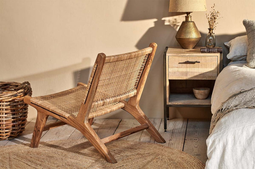 Madrisana Acacia & Rattan Woven Chair - Stable Home Garden