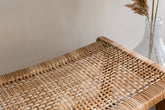Madrisana Acacia & Rattan Footstool - Stable Home Garden