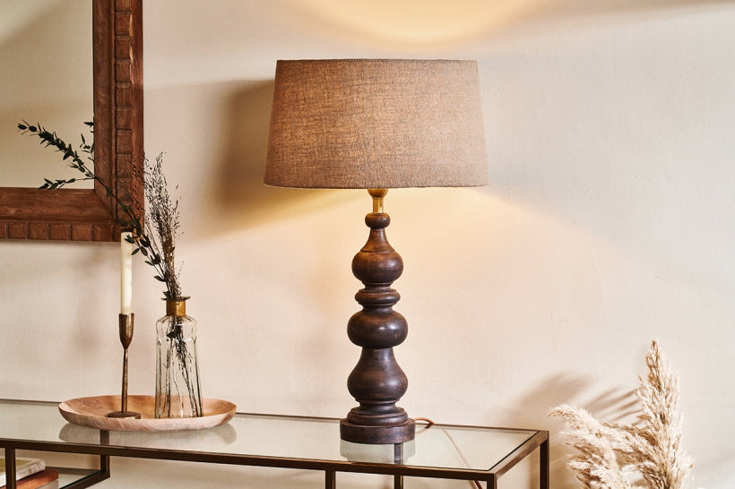 Manua Wood Table Lamp - Large - Stable Home Garden