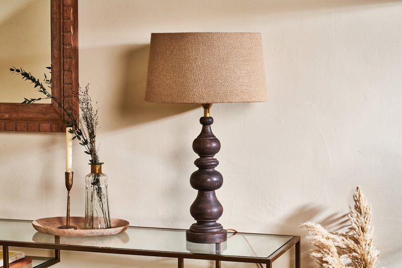 Manua Wood Table Lamp - Large - Stable Home Garden