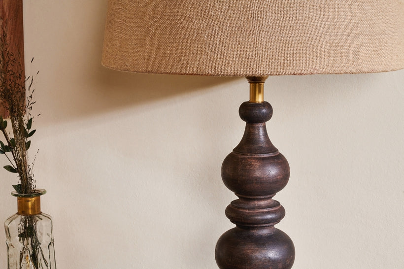 Manua Wood Table Lamp - Large - Stable Home Garden