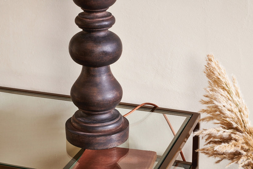 Manua Wood Table Lamp - Large - Stable Home Garden