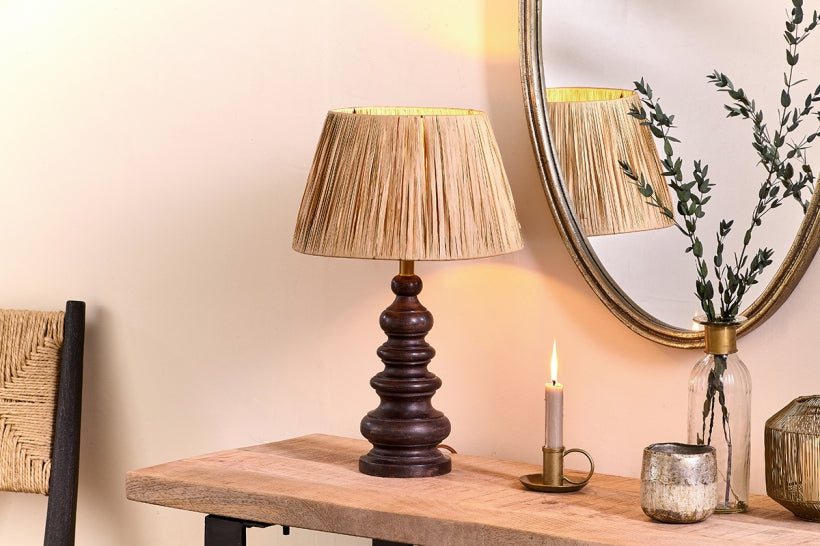 Manua Wood Table Lamp - Small - Stable Home Garden