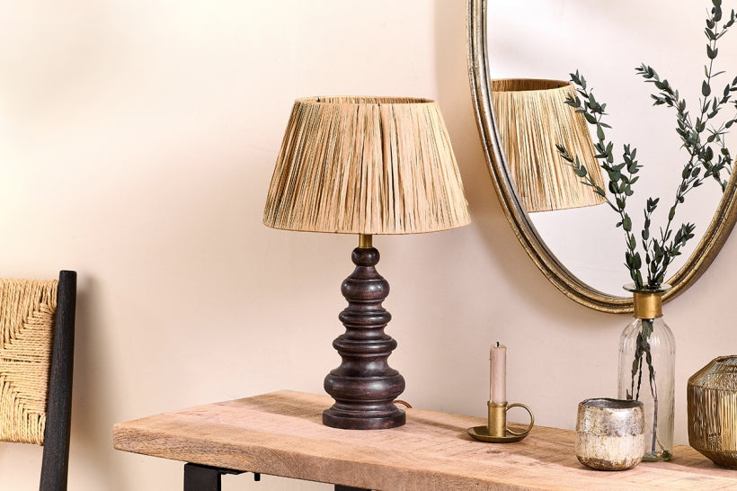 Manua Wood Table Lamp - Small - Stable Home Garden