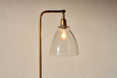 Muturi Glass Floor Lamp - Antique Brass - Stable Home Garden
