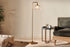 Mulia Glass Floor Lamp - Antique Brass - Stable Home Garden